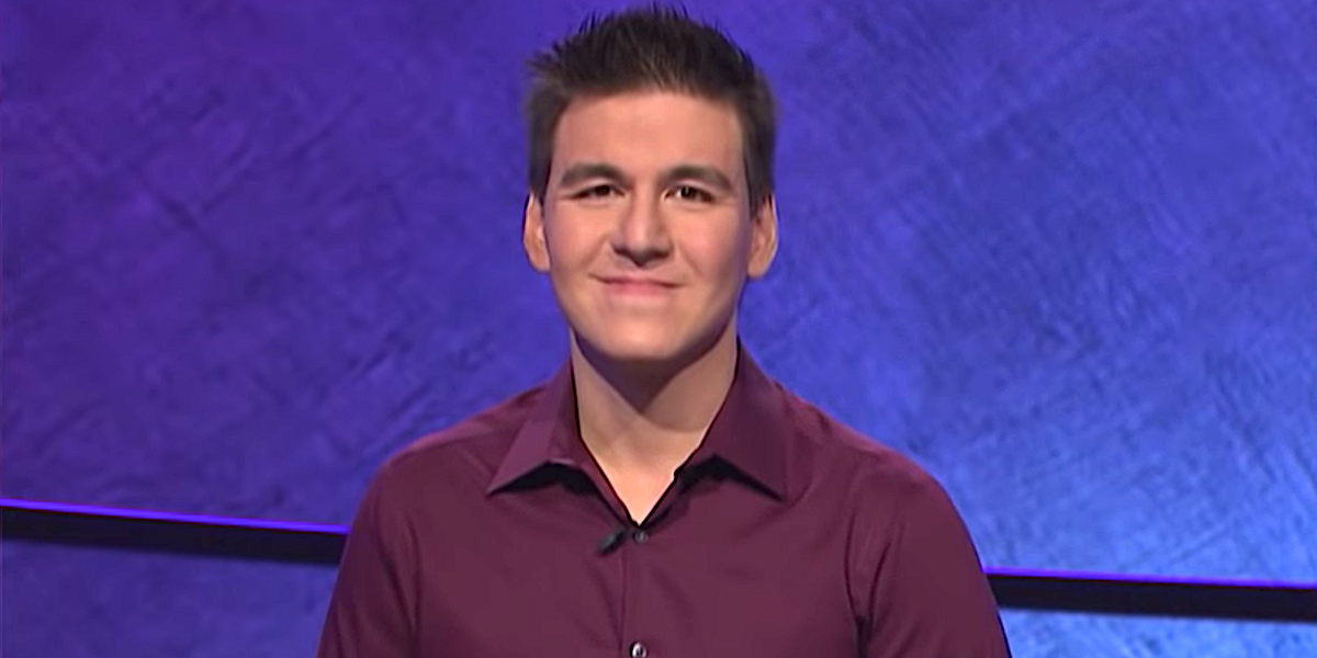 James Holzhauer is shown on Jeopardy!