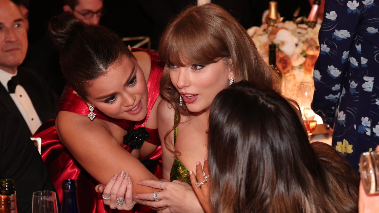 Selena Gomez and Taylor Swift at the Golden Globes 2024