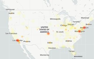 Downdetector Verizon Outage map.