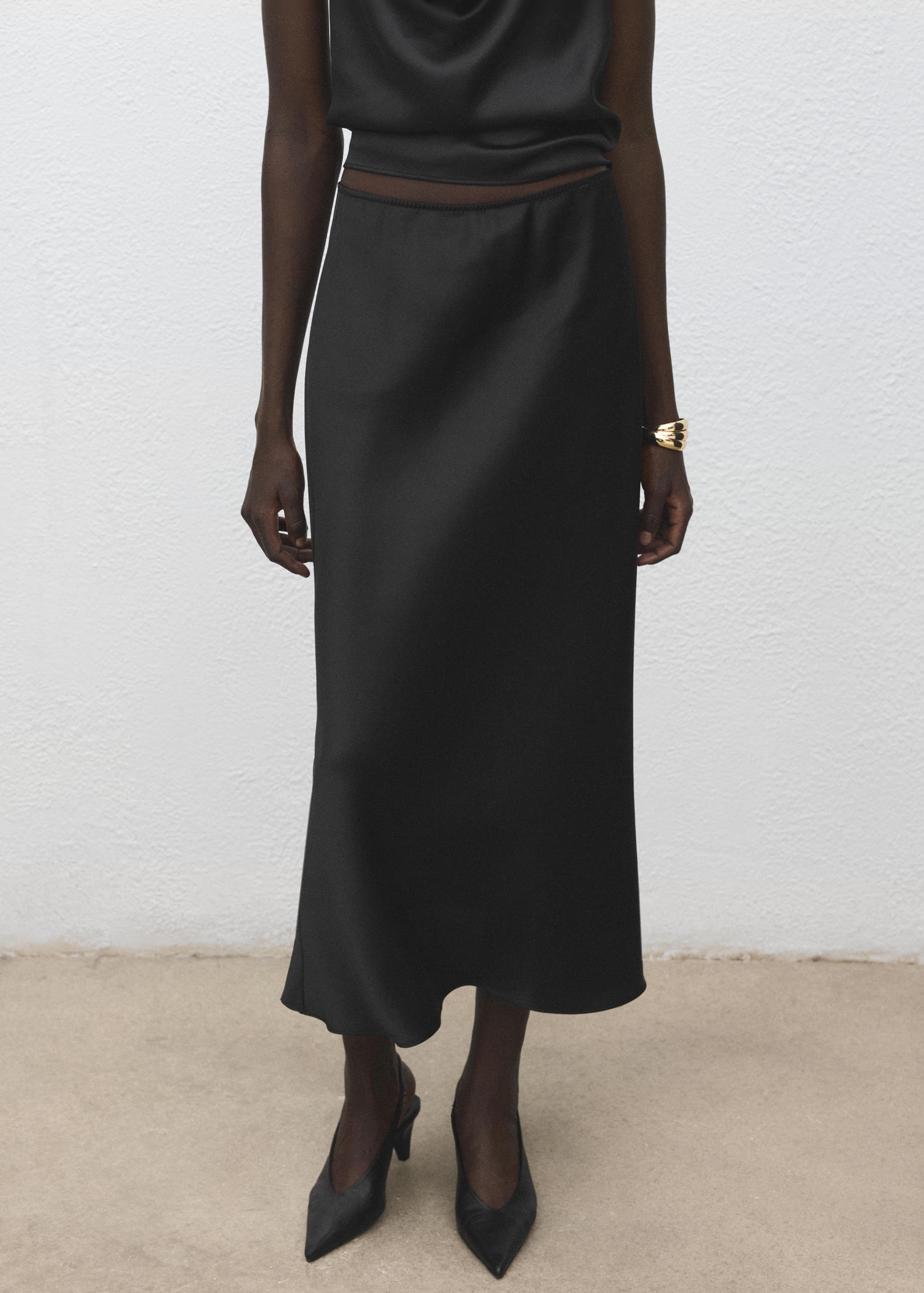 Satin Long Skirt - Women | Mango United Kingdom