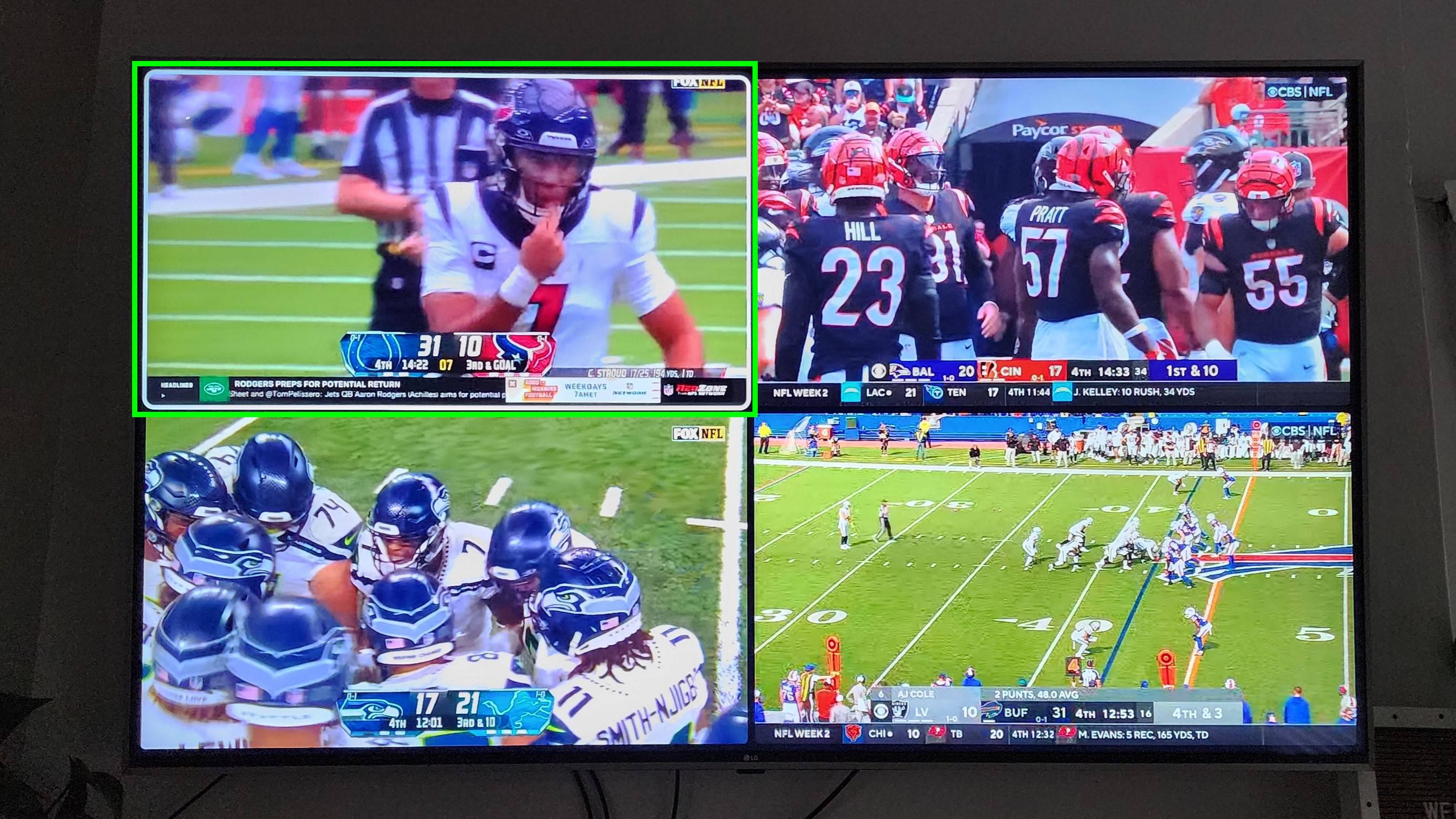 How to use multiview with NFL Sunday Ticket on   and