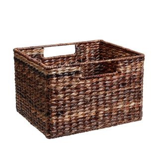 Dark brown wicker basket