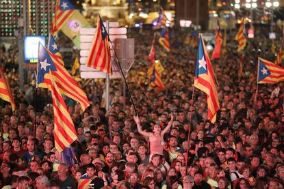 A pro-independence rally in Catalonia