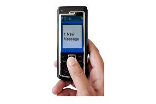 Text message on phone