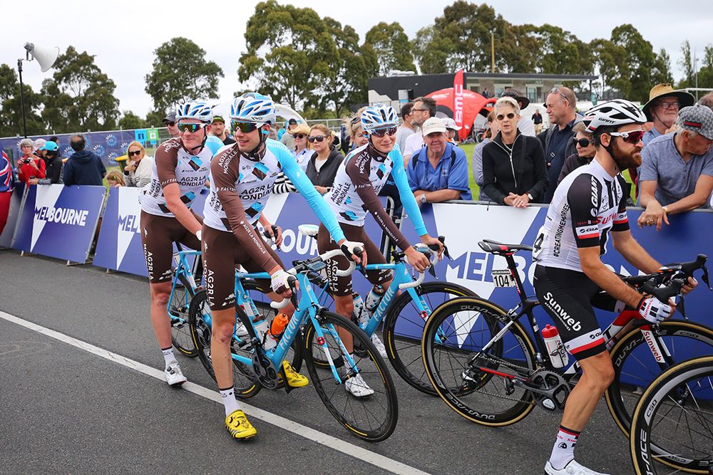 The AG2R-La Mondiale team at sign on