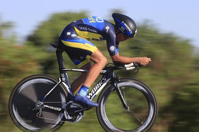 Alberto Contador (Saxo-Tinkoff) in the Tour de San Luis time trial