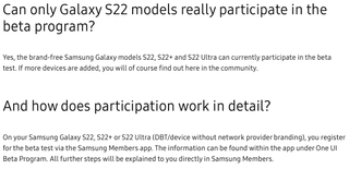 Samsung One UI 5 beta details