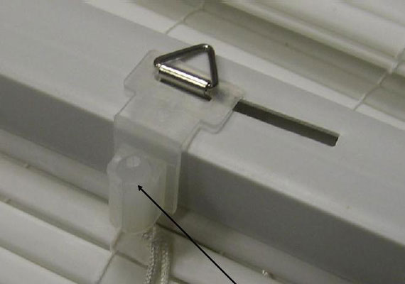 Roll-up blind with release kit.