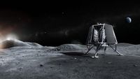 a lunar lander on the moon