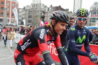 Philippe Gilbert makes his way to the start