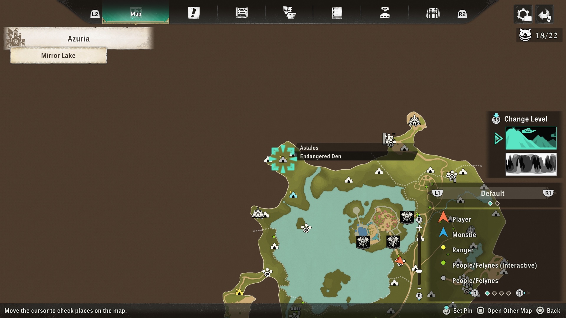 A map of the endangered species Astalos' location