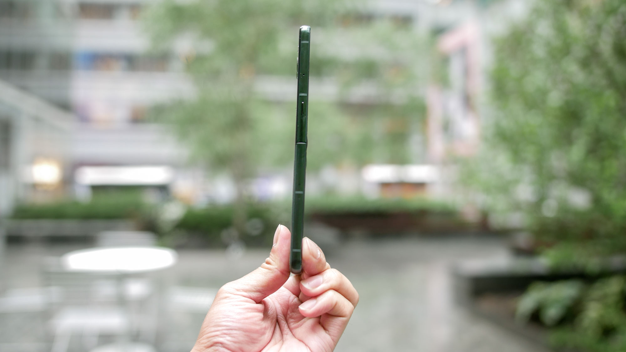 Motorola Razr Ultra 2025 held in hand.