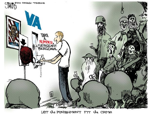 Political cartoon Bergdahl VA