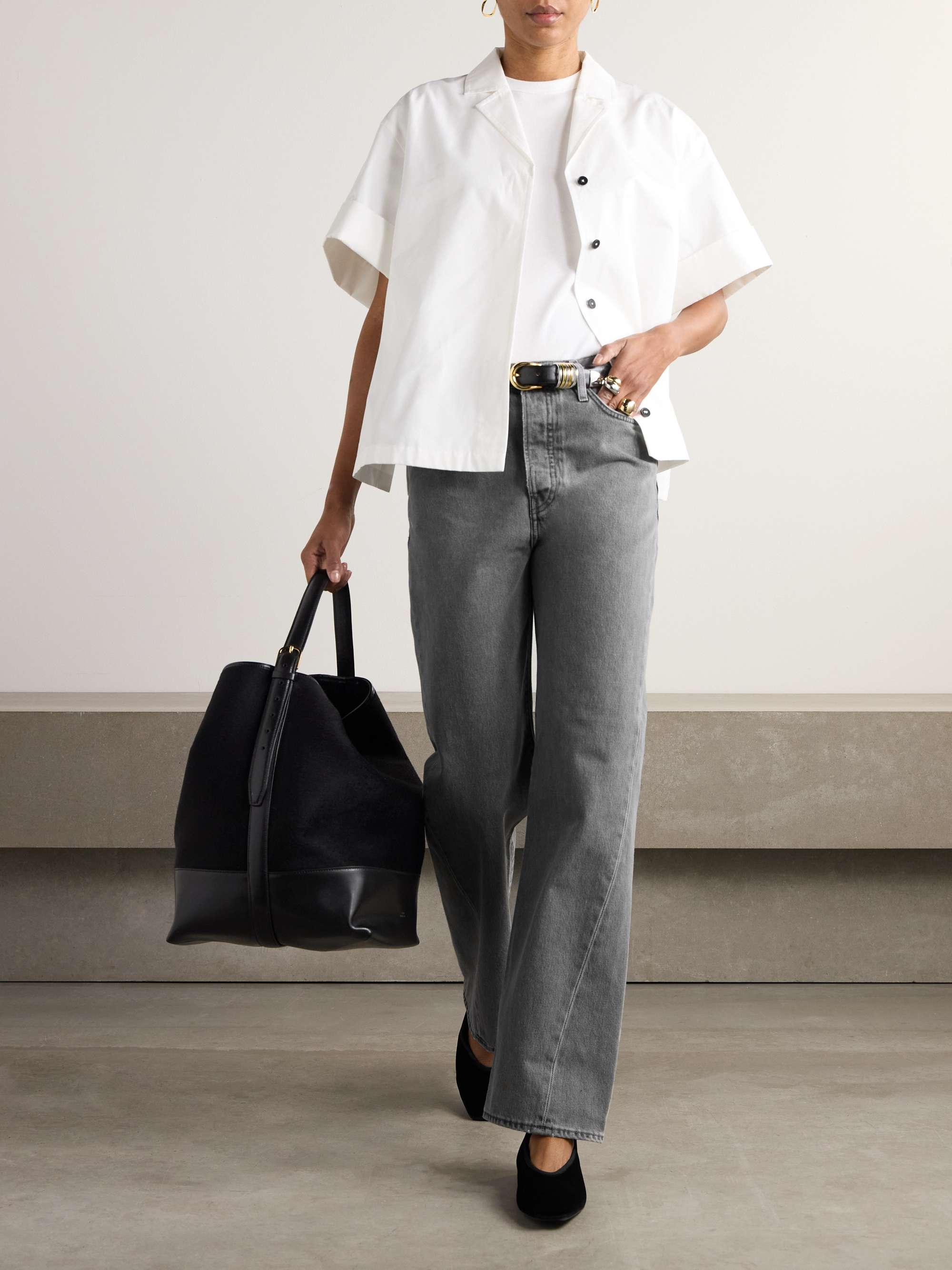 High-Rise Straight-Leg Organic Jeans