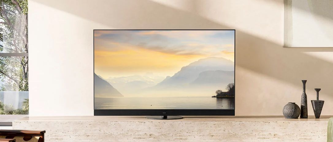 Panasonic Z95A OLED TV shown in a living room