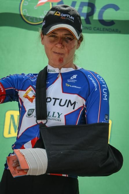 Jade Wilcoxson (Optum) had a rough day but still made it on the podium.