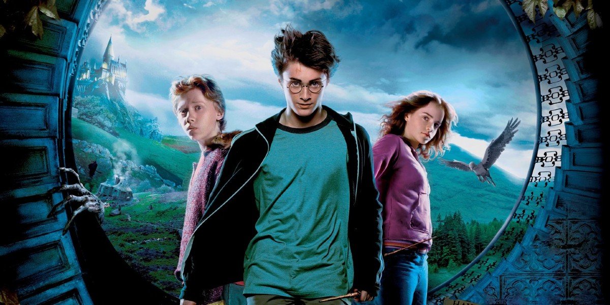 Emma Watson, Rupert Grint, and Daniel Radcliffe in Harry Potter and the Prisoner of Azkaban