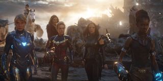 the women heroes together in Endgame