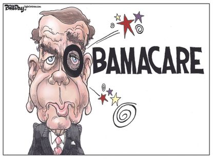 Political cartoon U.S. ObamaCare Boehner