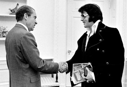 Elvis Presley meets President Richard Nixon
