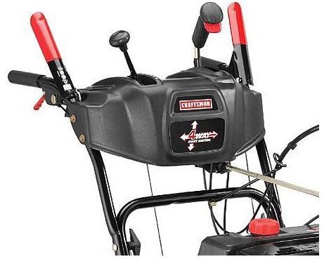 Craftsman Quiet image: The single-hand controls for this snow blower make it easy to maneuver, getting you out of the cold faster.