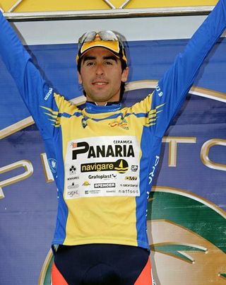 Max Richeze in the leader's jersey at the Tour de Langkawi