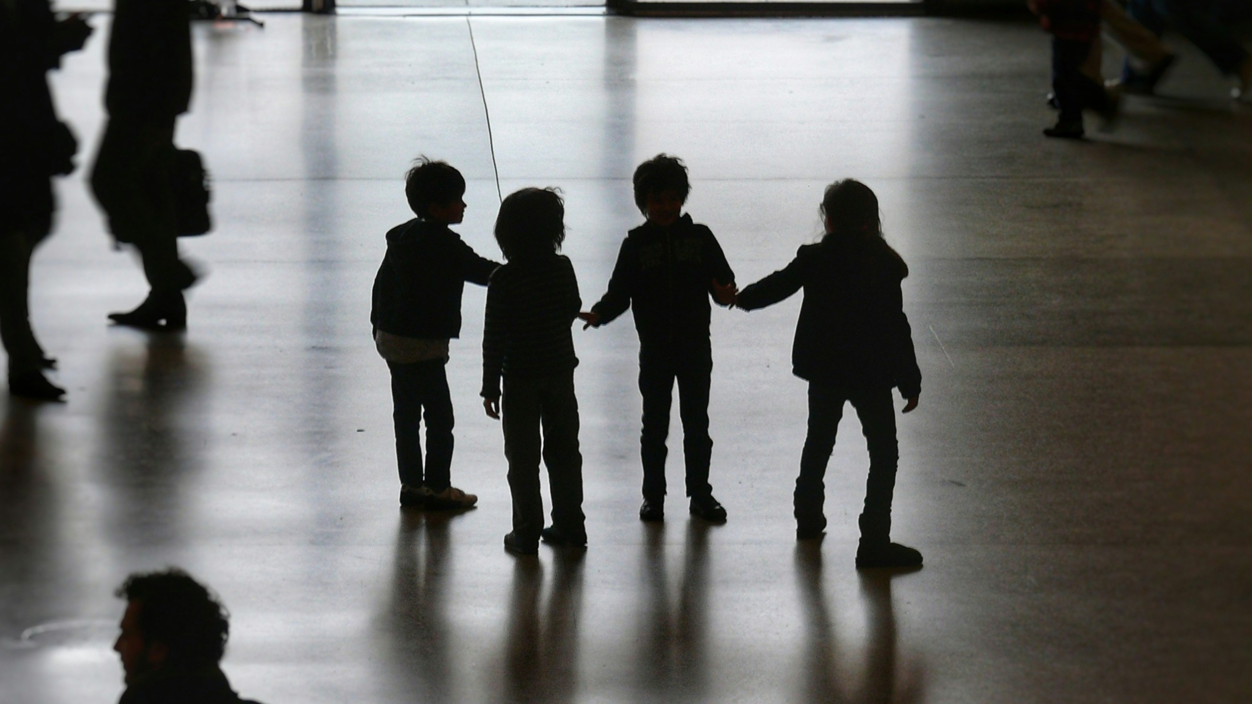 Silohuette of children