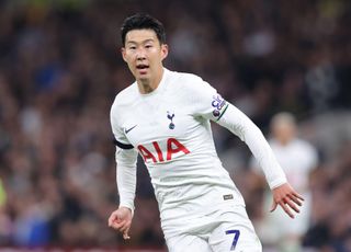 Son Heung-min playing for Tottenham in 2023