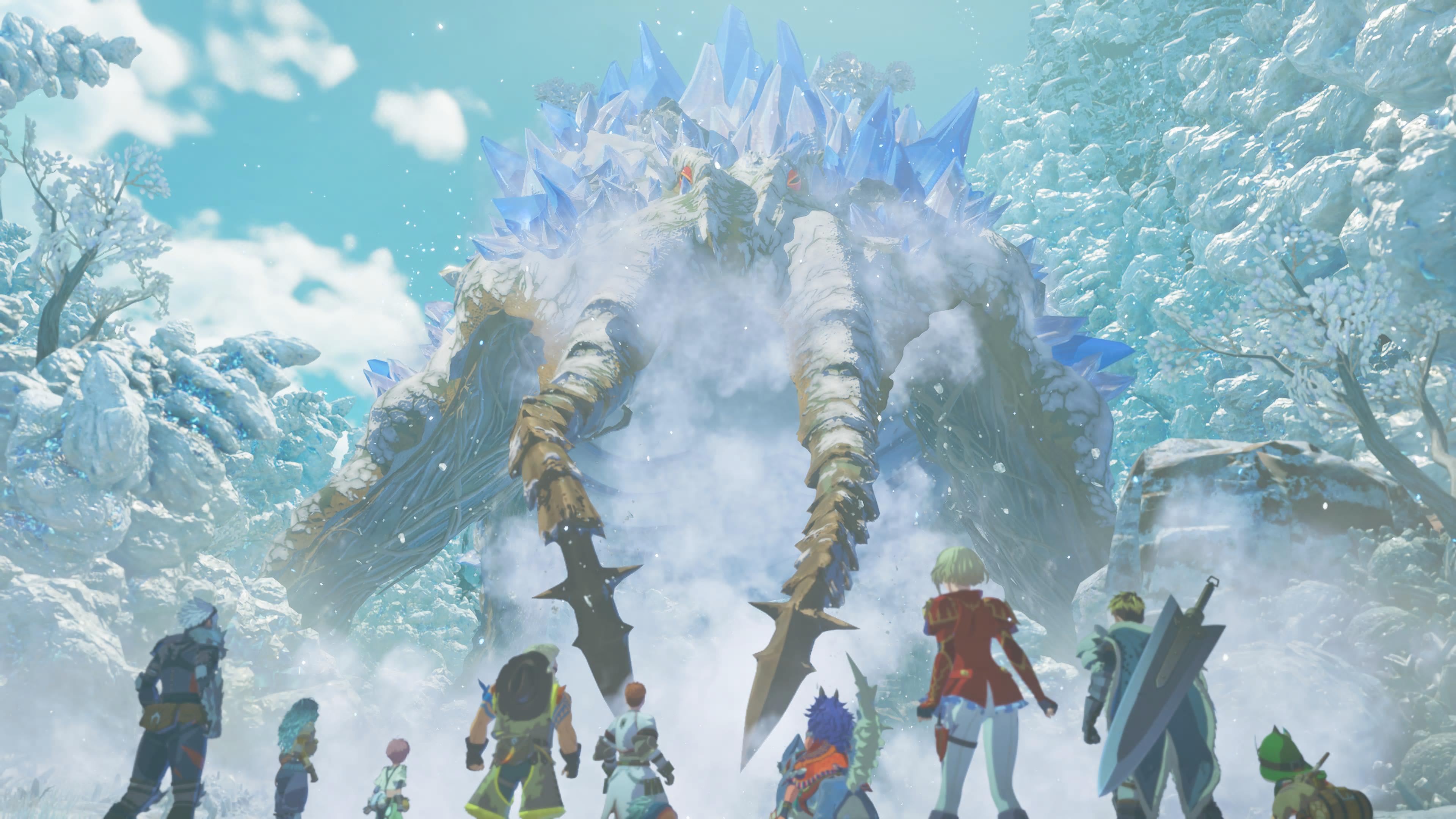 Monster Hunter 3 screens, colourful anime style game images