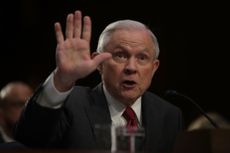 U.S. Attorney General Jeff Sessions testifies before the Senate Intelligence Committee on June 13, 2017 in Washington, D.C.
