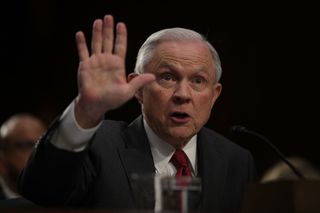 U.S. Attorney General Jeff Sessions testifies before the Senate Intelligence Committee on June 13, 2017 in Washington, D.C.