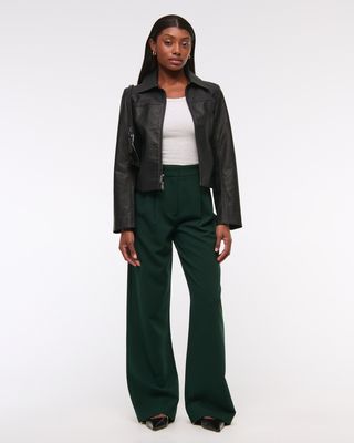 A&f Sloane Tailored Wide Leg Pant