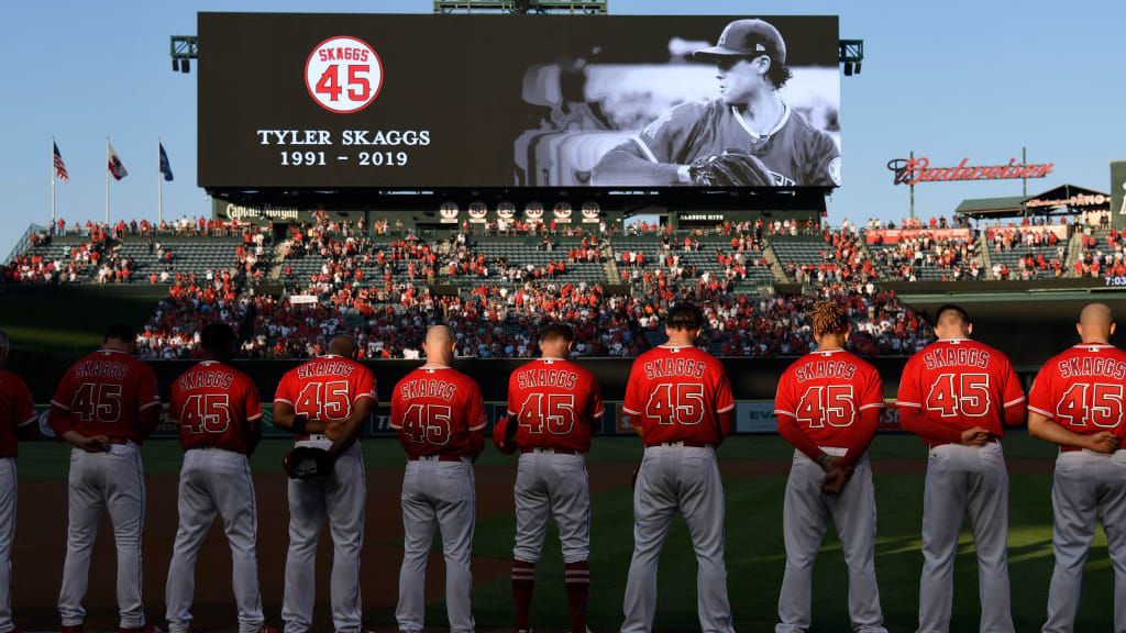 A billboard honoring Tyler Skaggs.