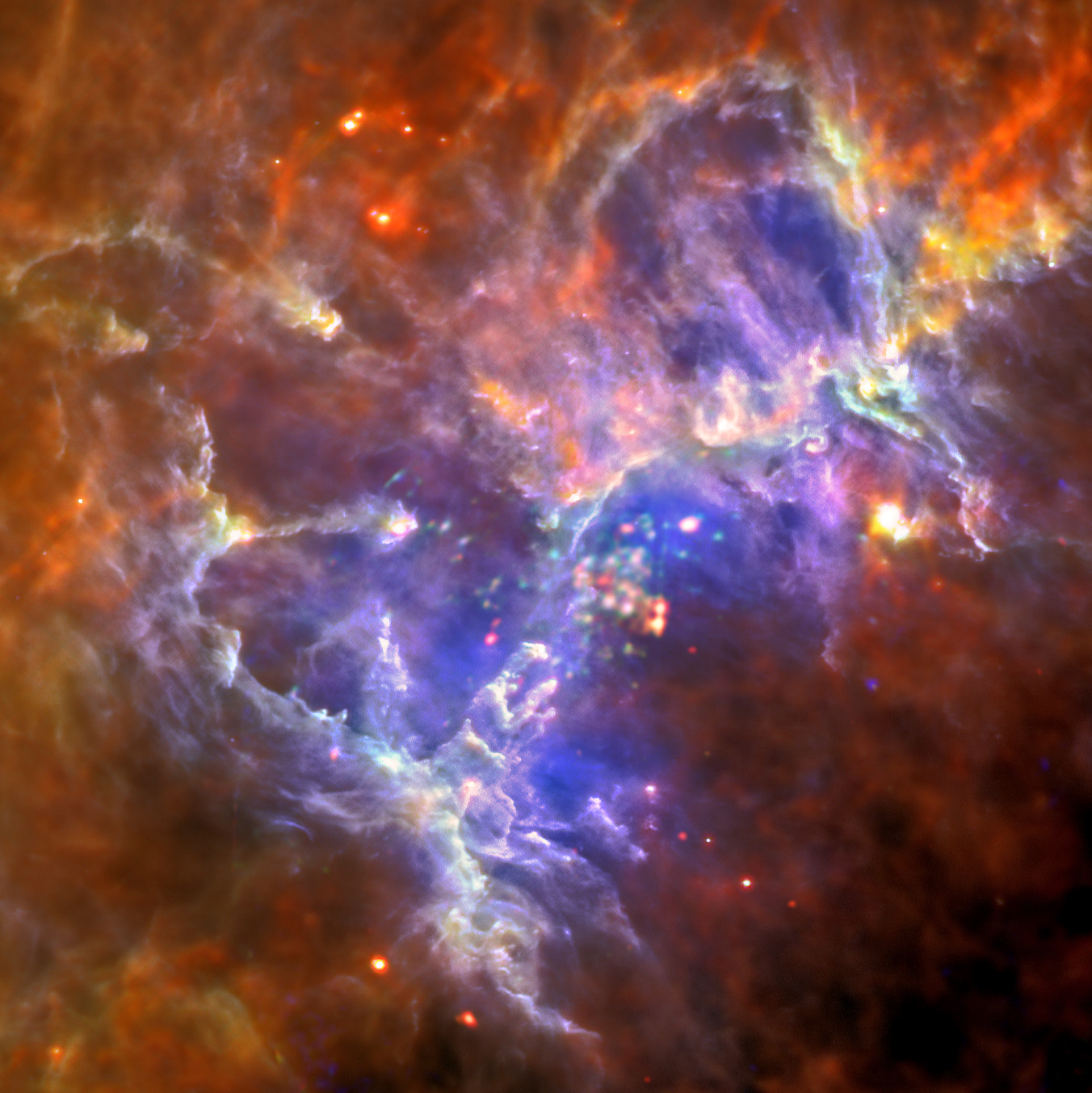 New Herschel and XMM-Newton Image of M16