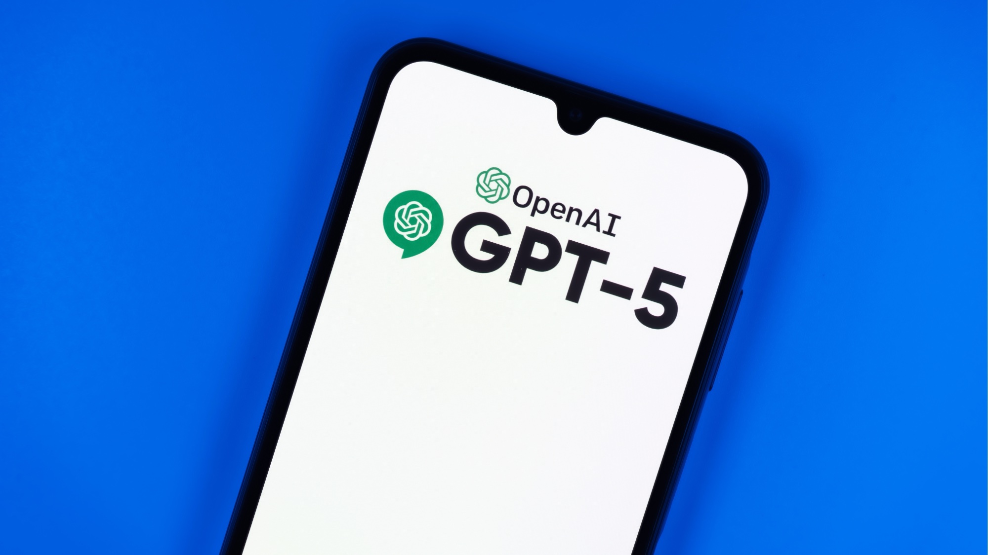 ChatGPT-5 logo on phone