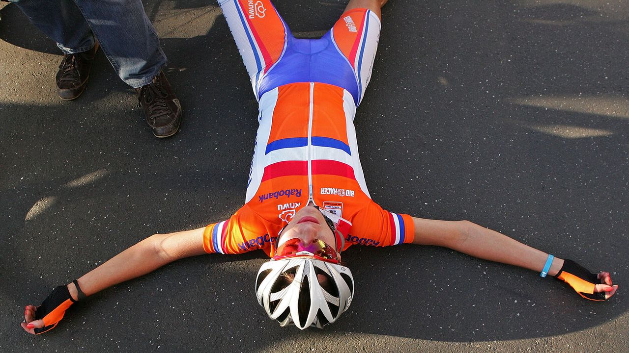 Marianne Vos recovers after the 2010 World Championships