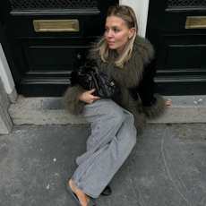 Hollie Mercedes shows you shoes to wear with grey jeans.