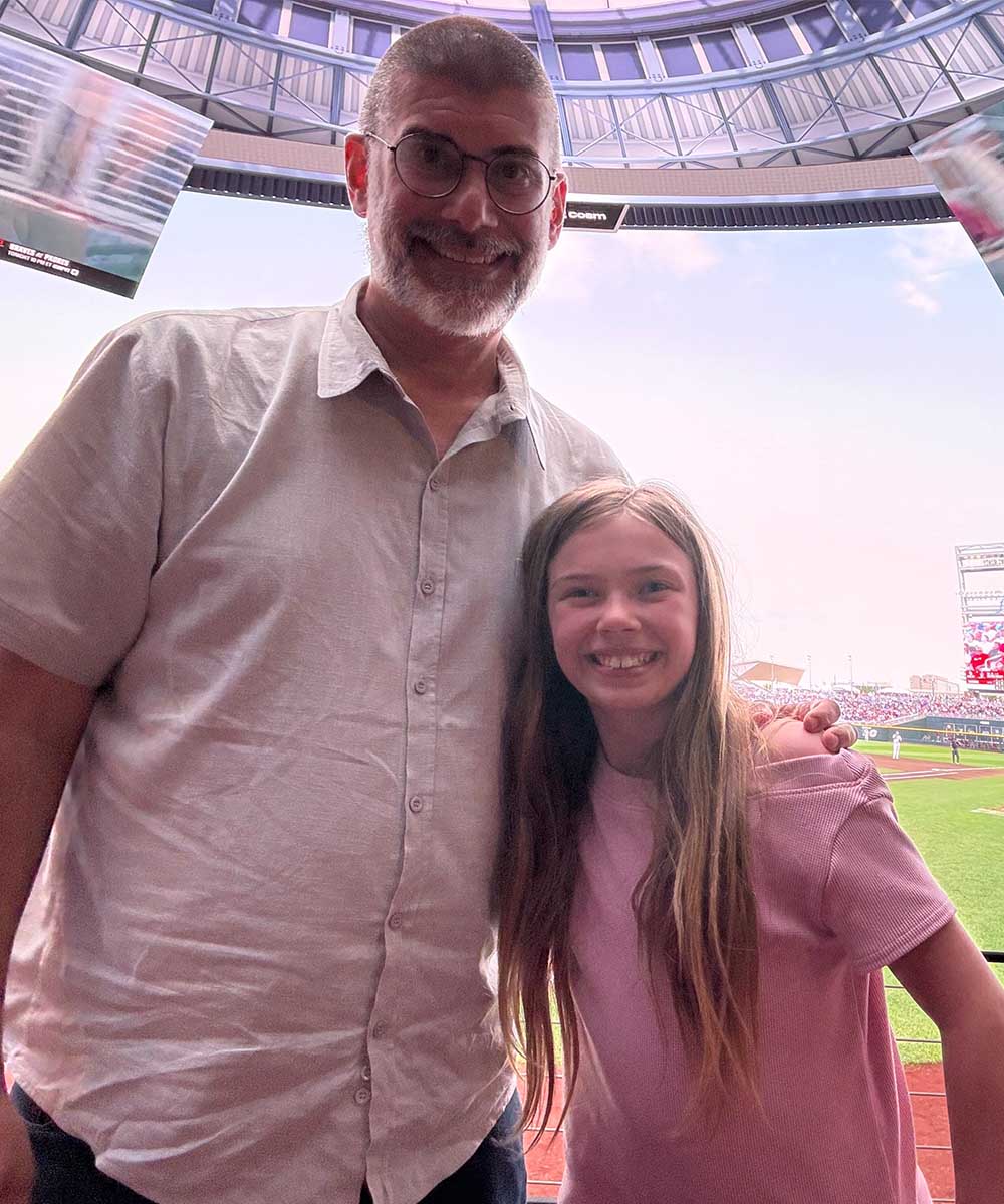 Wayne Cavadi and his daughter at Cosm