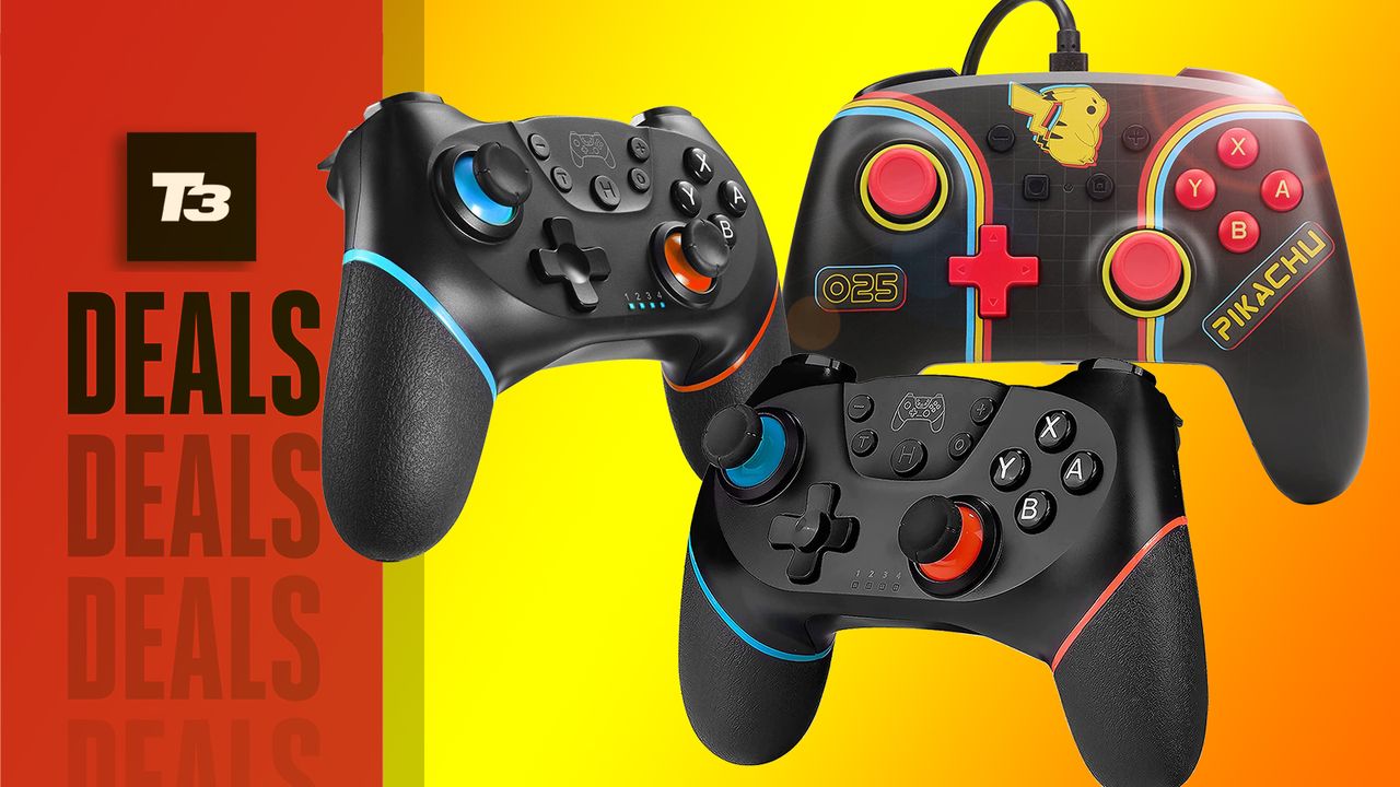 Nintendo Switch controllers in various colorways