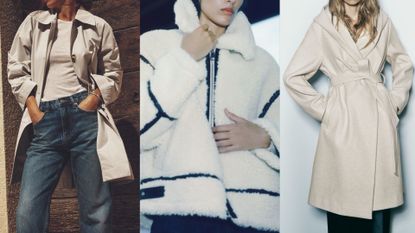 White teddy best sale coat zara