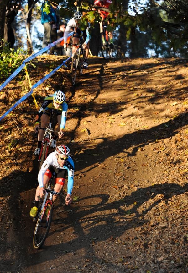 Justin Lindine looks through the drop.