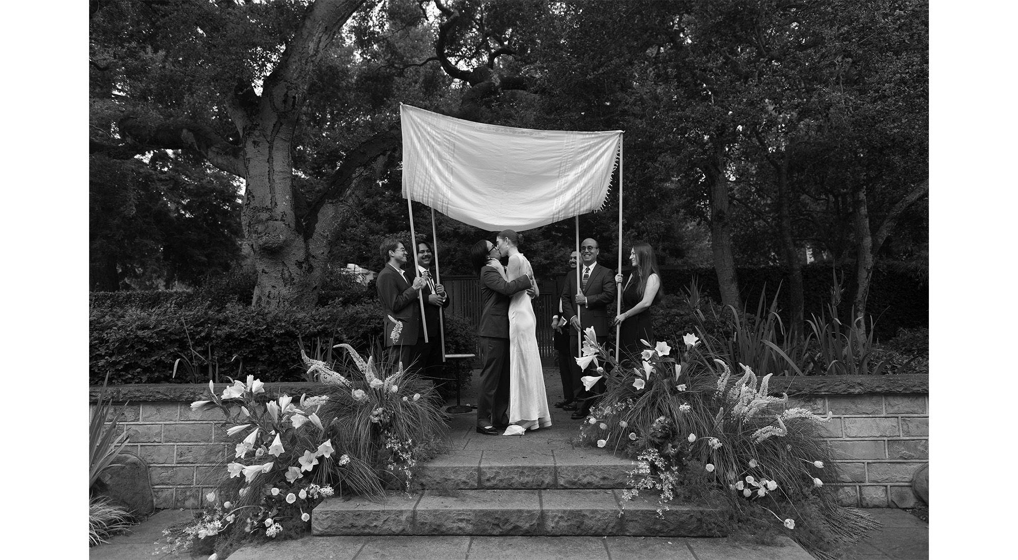 Images of sophia and mik at their ceremony.