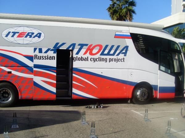 The new team bus is getting warmed up for the 2011 season.