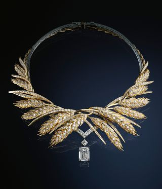 Chaumet diamond necklace in form of heads of wheat