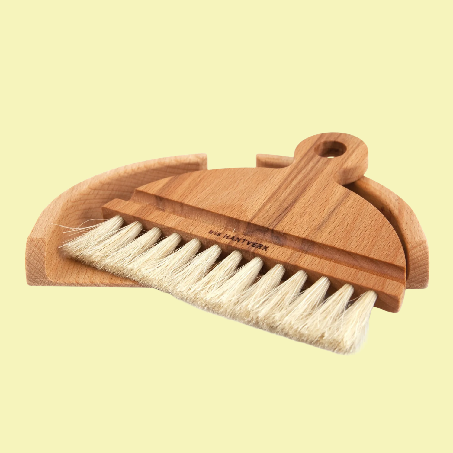 A brush and dustpan set