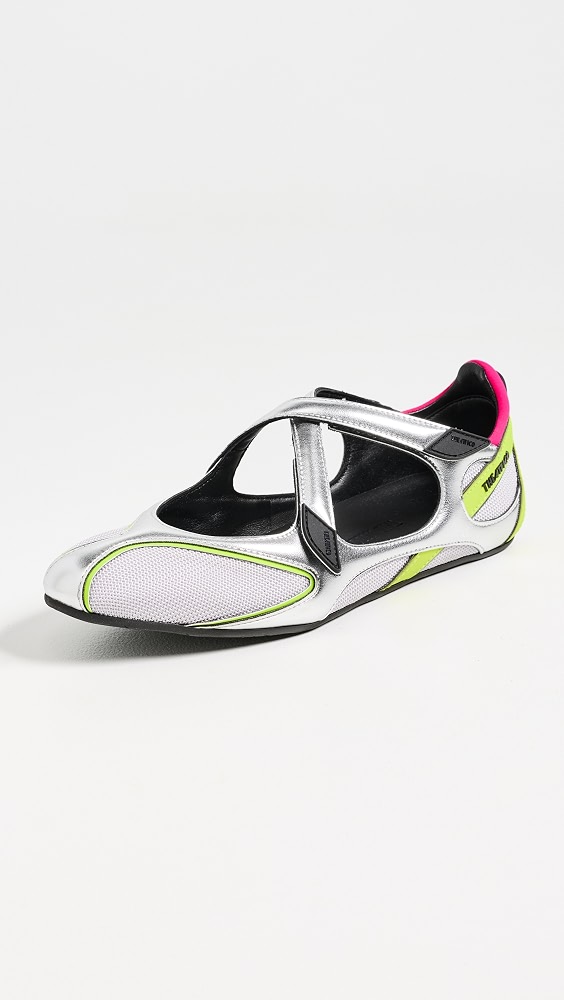 Floor 01 Ballerina Flats - Holographic Silver