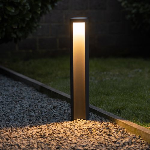 Ivy Bronx Dismukes Anthracite Bollard Light