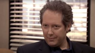 Robert California being interviewed in the office