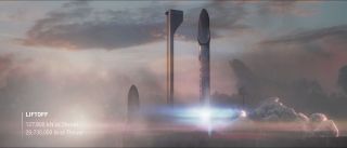 Screenshot from video of SpaceX's Interplanetary Transport System