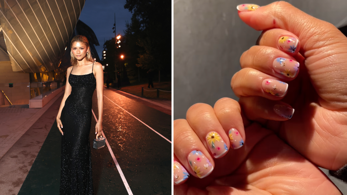 Zendaya's Floral French Manicure Effortlessly Combines Three Buzzy Nail  Trends | Marie Claire, image size:1200x675